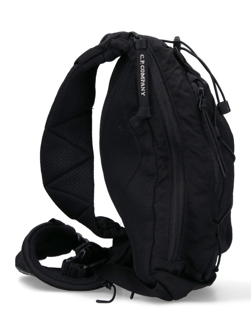 C.P. Company Single-Shoulder Black Nylon Backpack