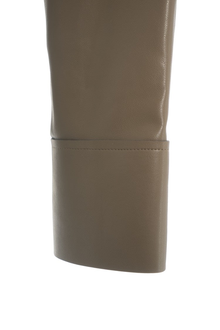 Norma Kamali Boyfriend' Faux Leather Bodysuit