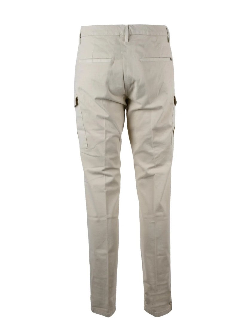 Dondup Beige Eddy Slim-Fit Cargo Stretch Cotton Trousers