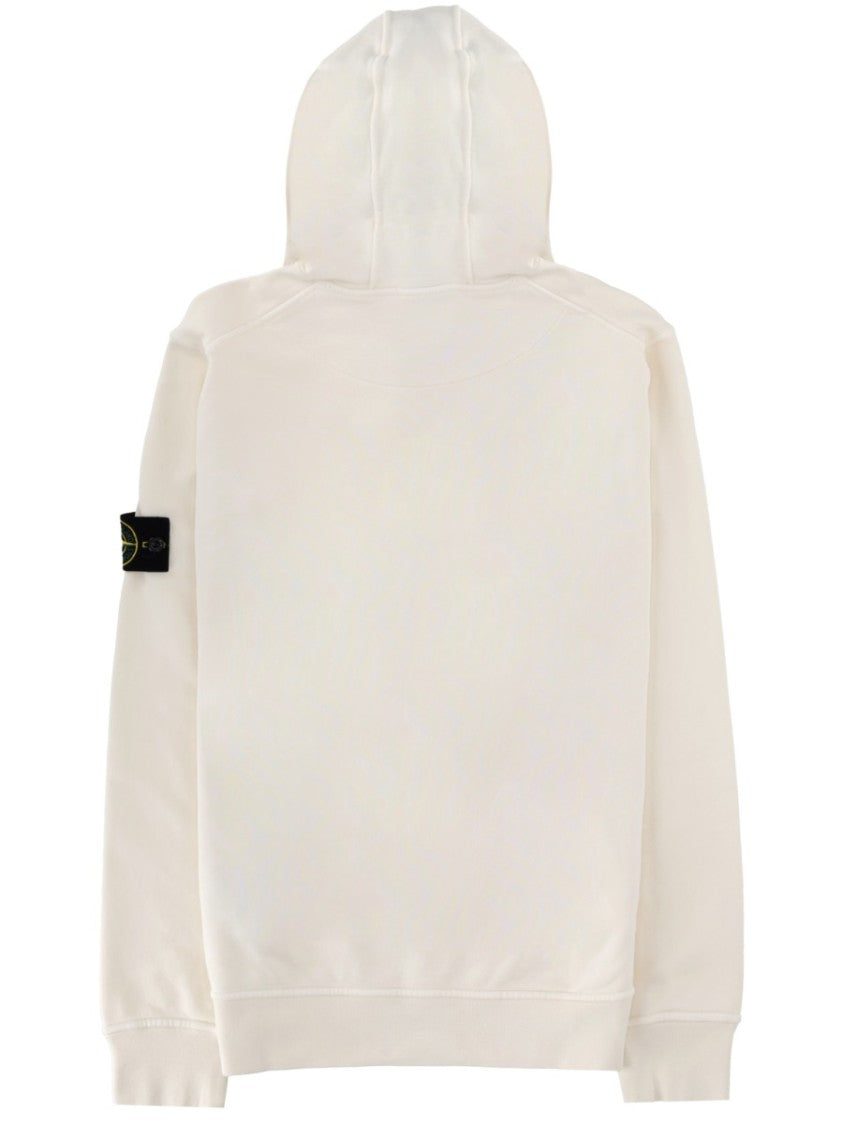 Stone Island Adjustable Drawstring Kangaroo Pocket Cotton Hoodie