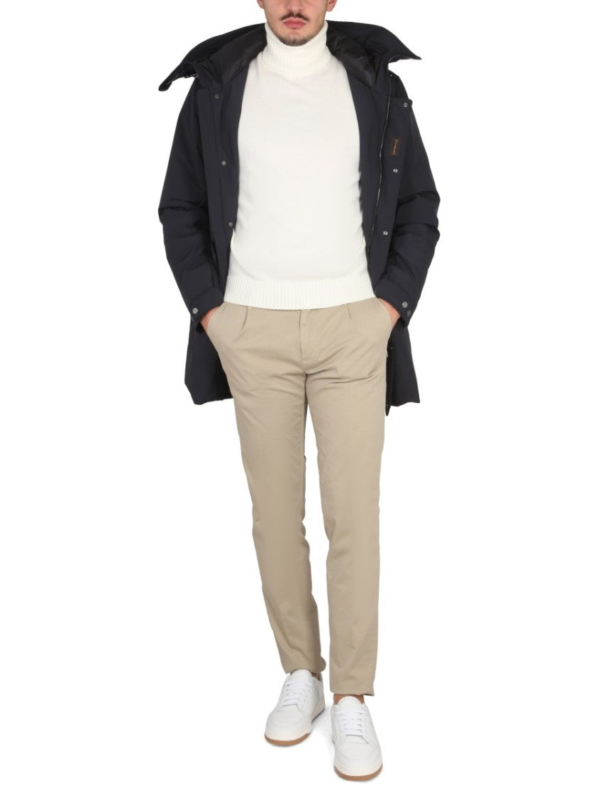 Moorer Hooded Casual Jacket With Concealed Zipper