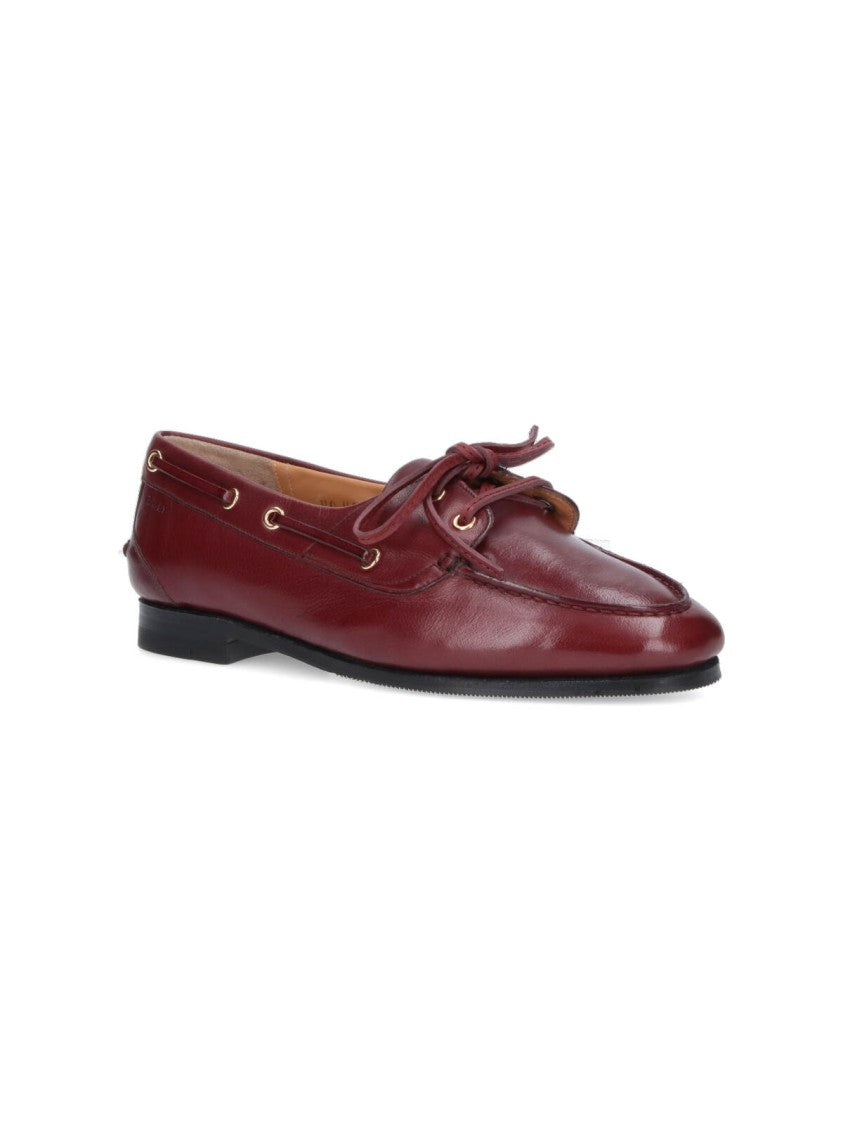 Bally Buffalo Leather Slip-On Moccasins With Tonal Logo Detail