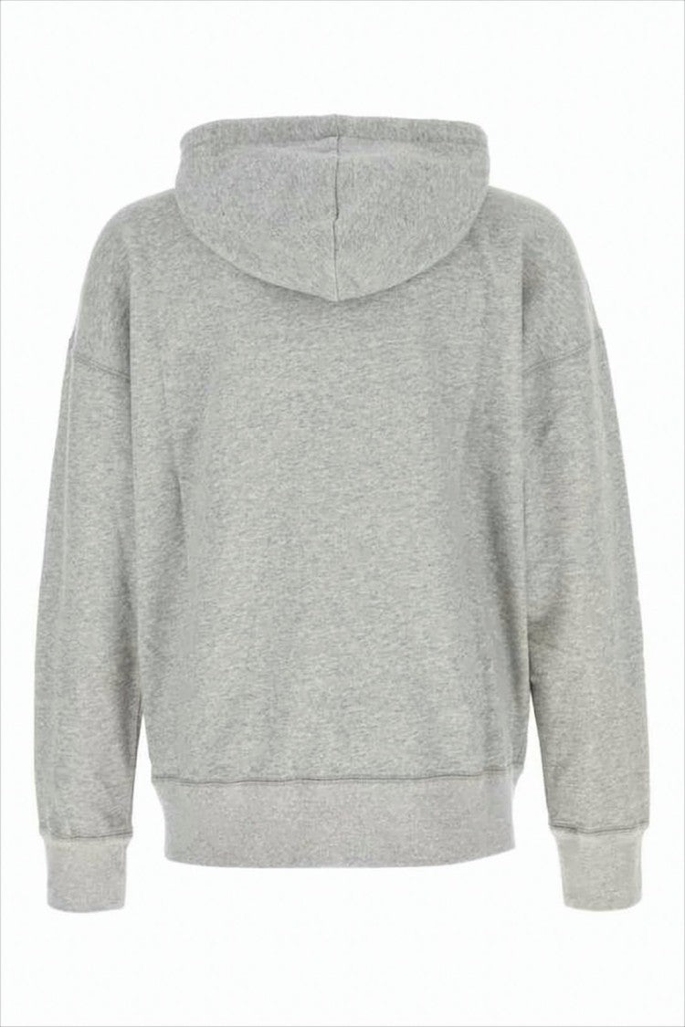 Isabel Marant Relaxed Fit Grey Hoodie With Bold Logo