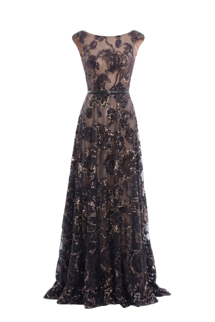 Saiid Kobeisy Embroidered Tulle Long Dress