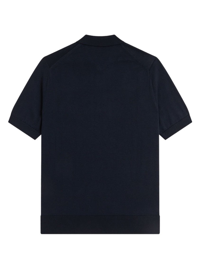 Fred Perry Knitted Cotton Laurel Wreath Polo Shirt