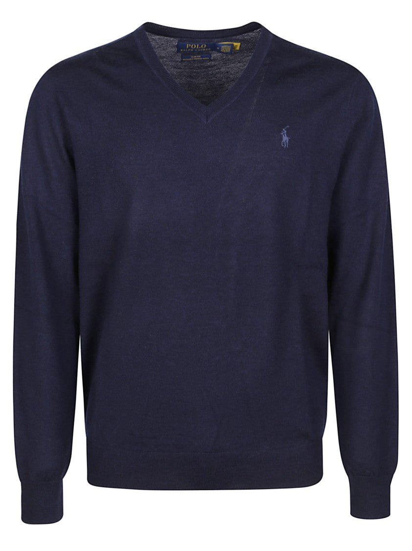 Polo Ralph Lauren Deep Navy V-Neck Wool Sweater