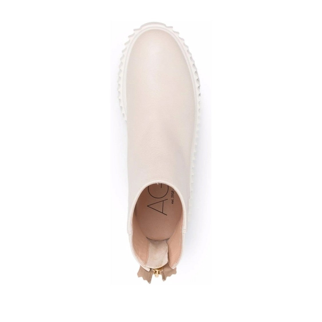 Agl Beige Sandy Plastic High Platform Boots