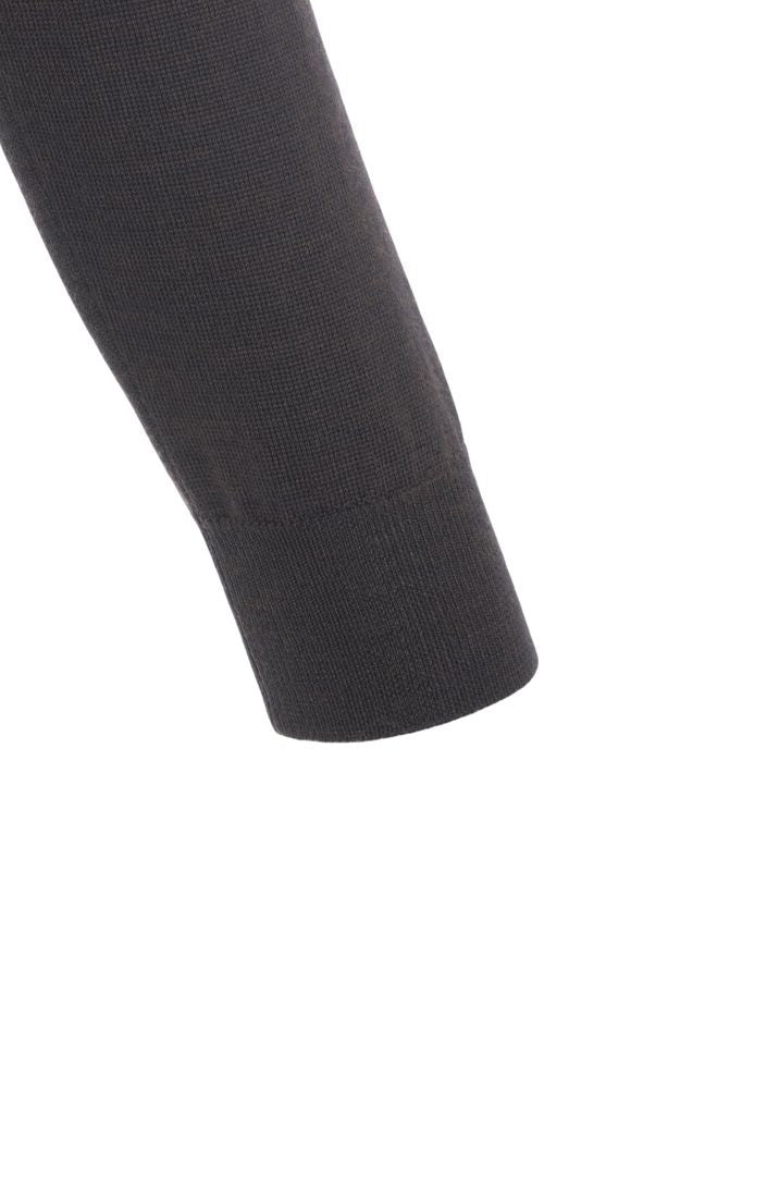 Kangra Grey Turtleneck Sweater With Ribbed Details