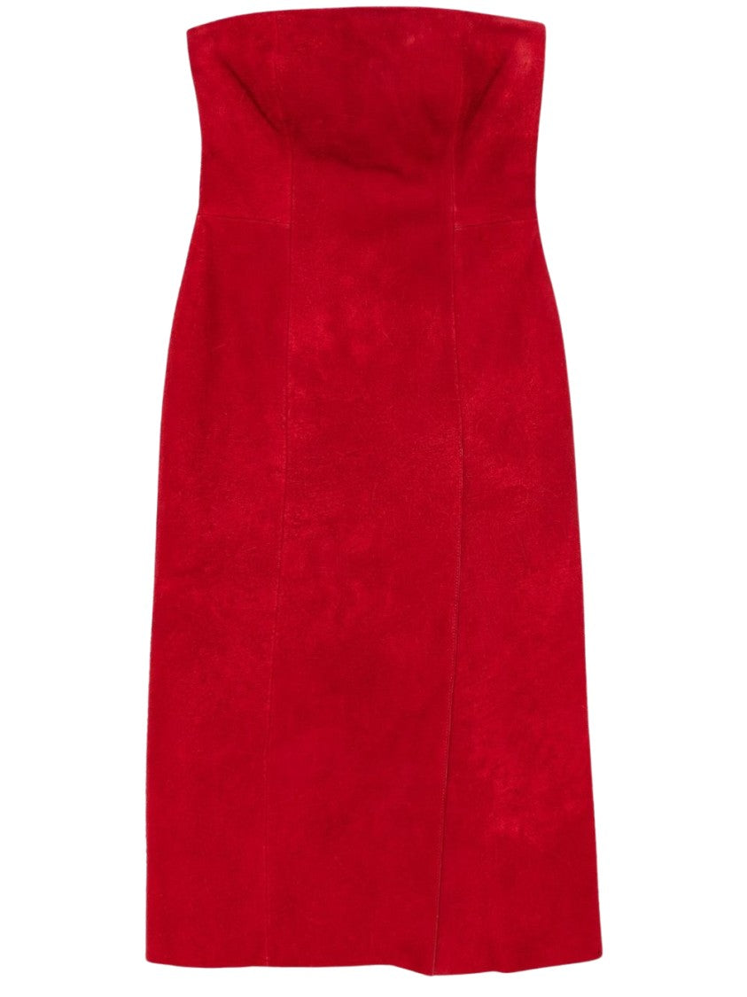 Alexander Mcqueen Strapless Midi Dress
