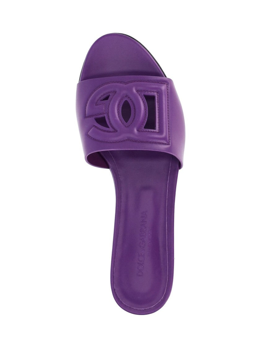 Dolce & Gabbana Minimalist Interlocking Logo Sandals