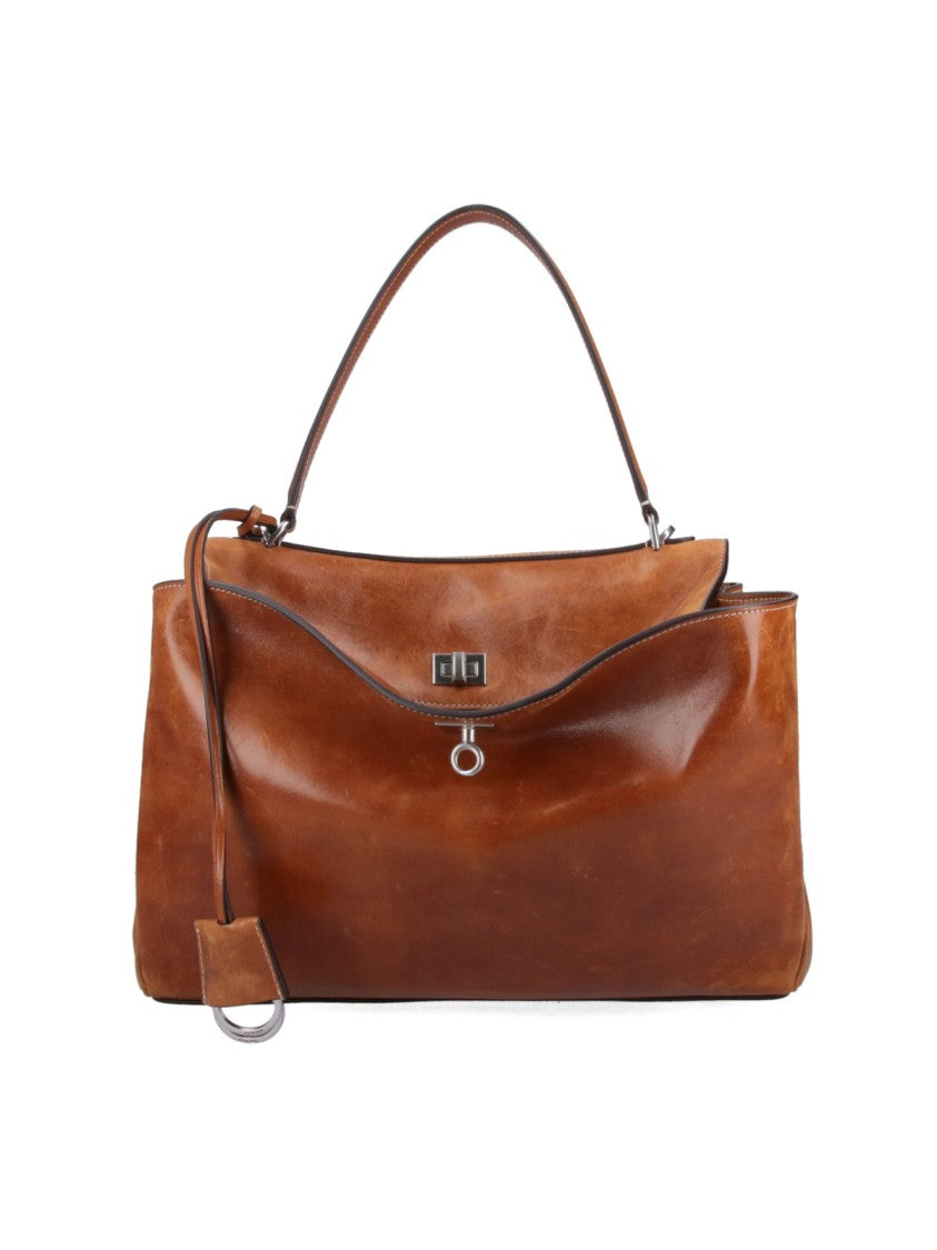 Balenciaga Brown Rodeo Medium Top Handle Bag