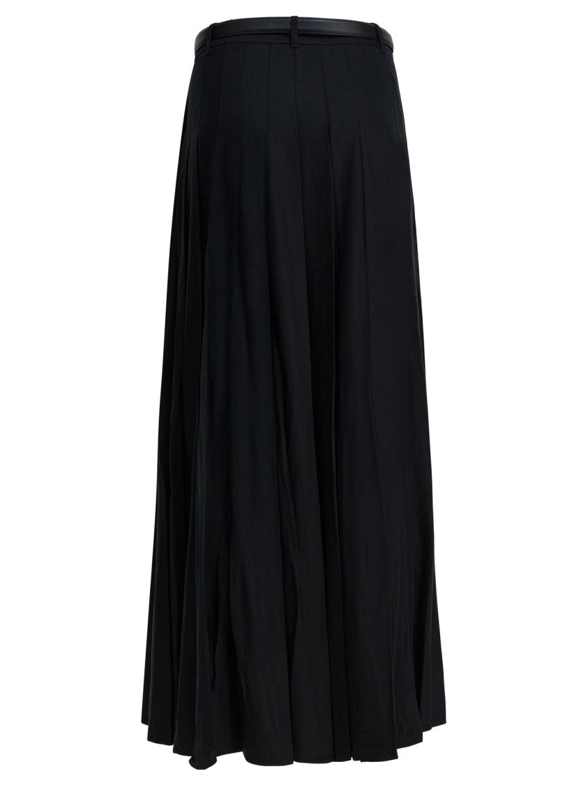 Self-Portrait Long Pleated Skirt