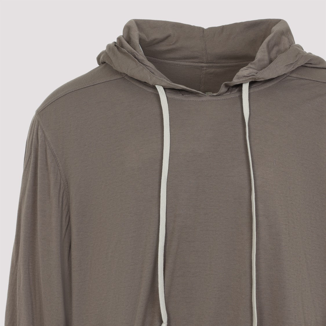 Drkshdw By Rick Owens Dust Grey Cotton Oversized Hoodie With Adjustable Hood
