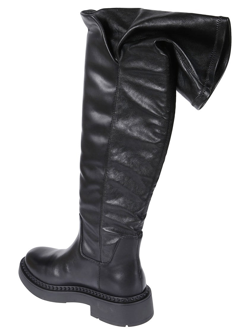 Ash Maxim Tall Black Leather Boots