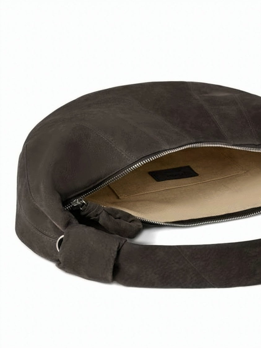 Lemaire Crescent-Shaped Nubuck Leather Shoulder Bag