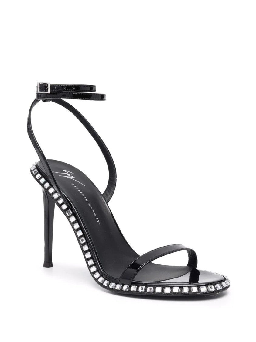 Giuseppe Zanotti Glossy High-Heeled Sandals With Embellished Sole
