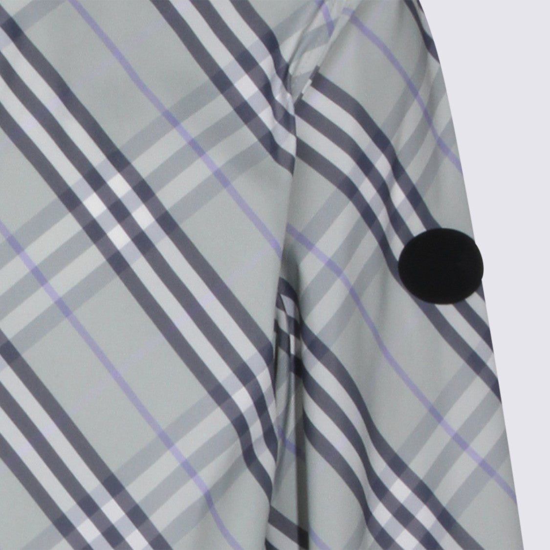 Burberry Light Grey Hooded Check Jacket