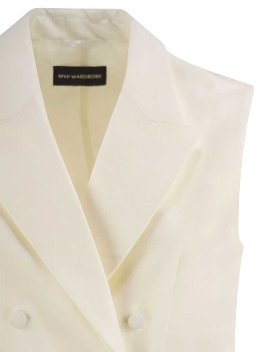 Mvp Wardrobe Double-Breasted Cotton And Silk Waistcoat