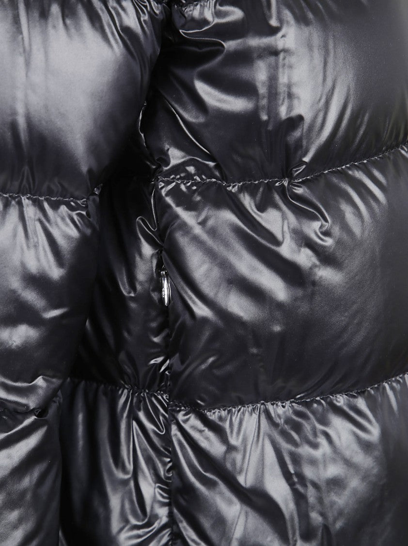 Herno Water-Resistant Padded Bomber Jacket With High Collar And Hood