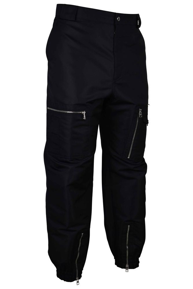 Alexander Mcqueen Cargo-Style Black Pants With Zippered Accents