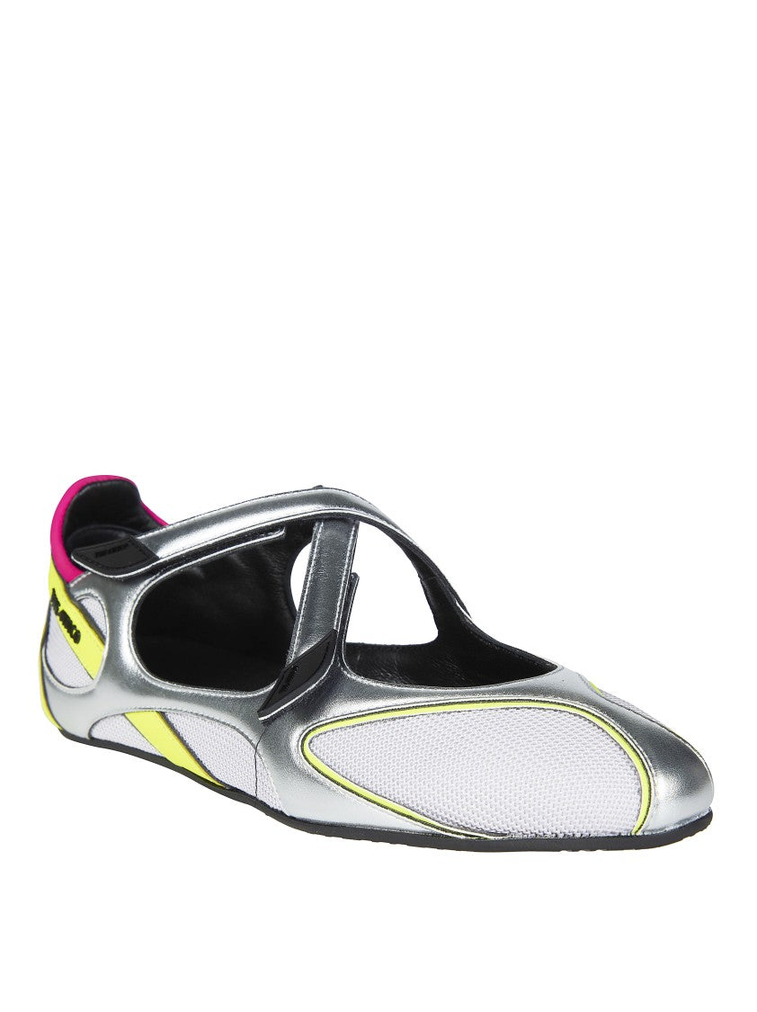 The Attico Ballerina Floor01 Pointed Mesh Flats
