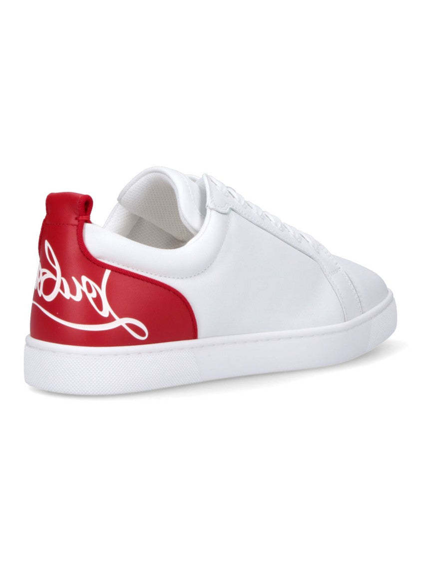 Christian Louboutin "Fun Louis Junior" Low-Top Sneakers – White