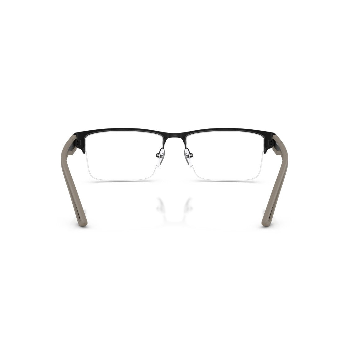 Emporio Armani 0Ea1182 Semi-Rimless Rectangular Eyeglasses With Black Frame