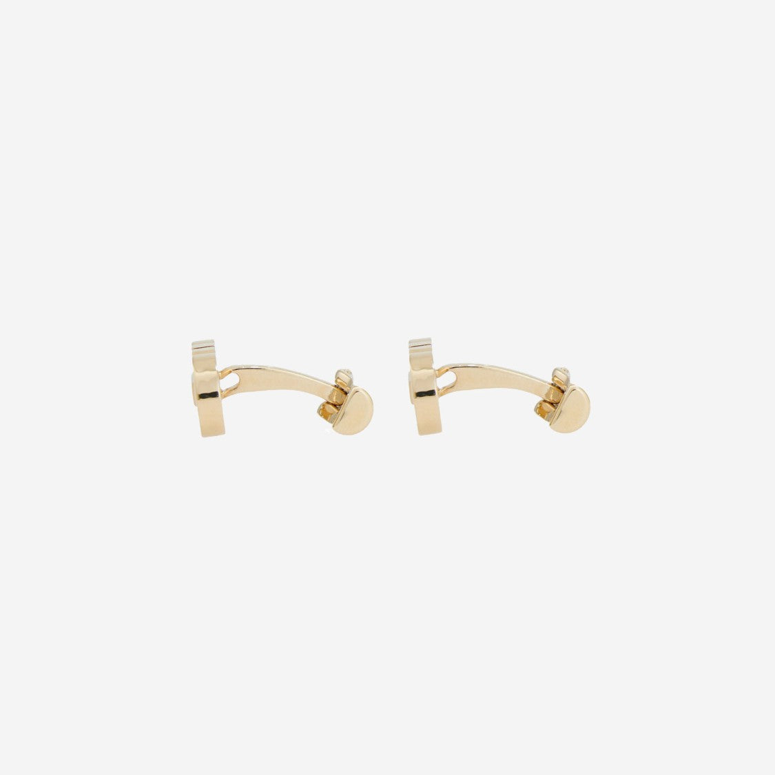 Salvatore Ferragamo Gold Polished Double-Gancini Cufflinks