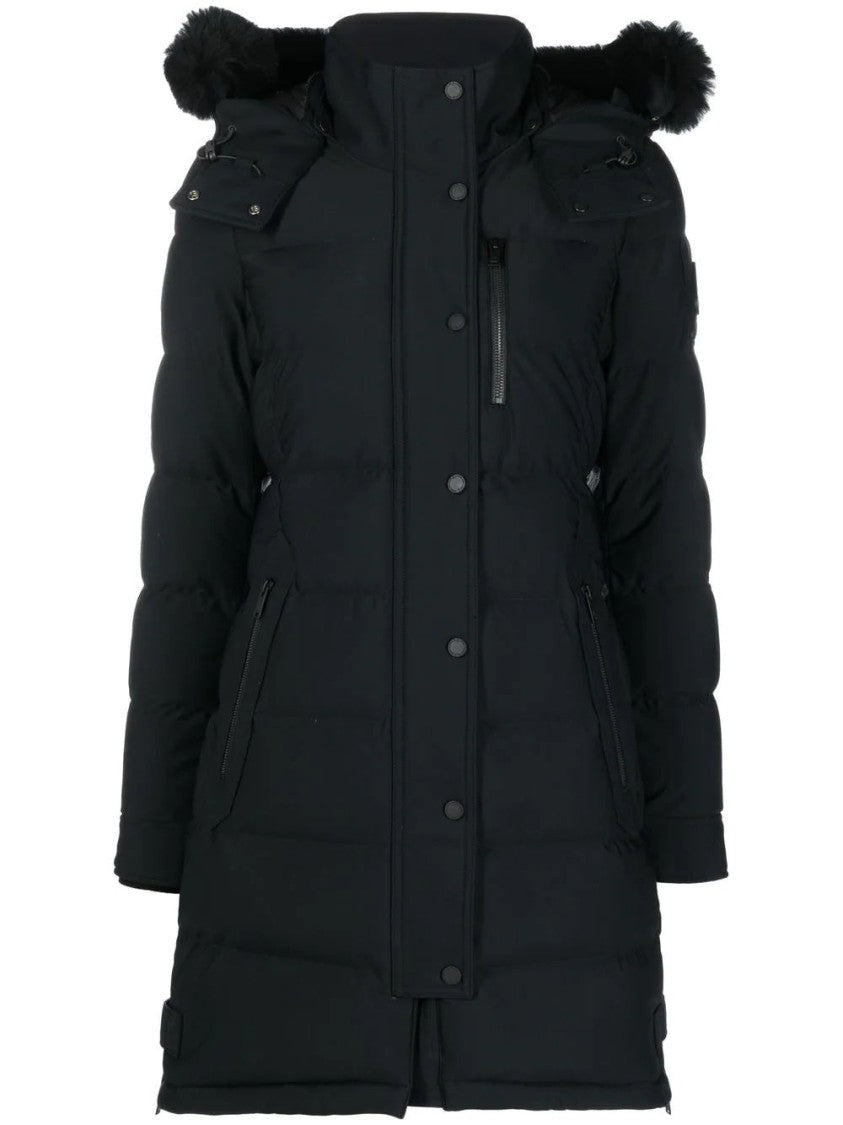 Moose Knuckles Elongated Black Puffer Parka
