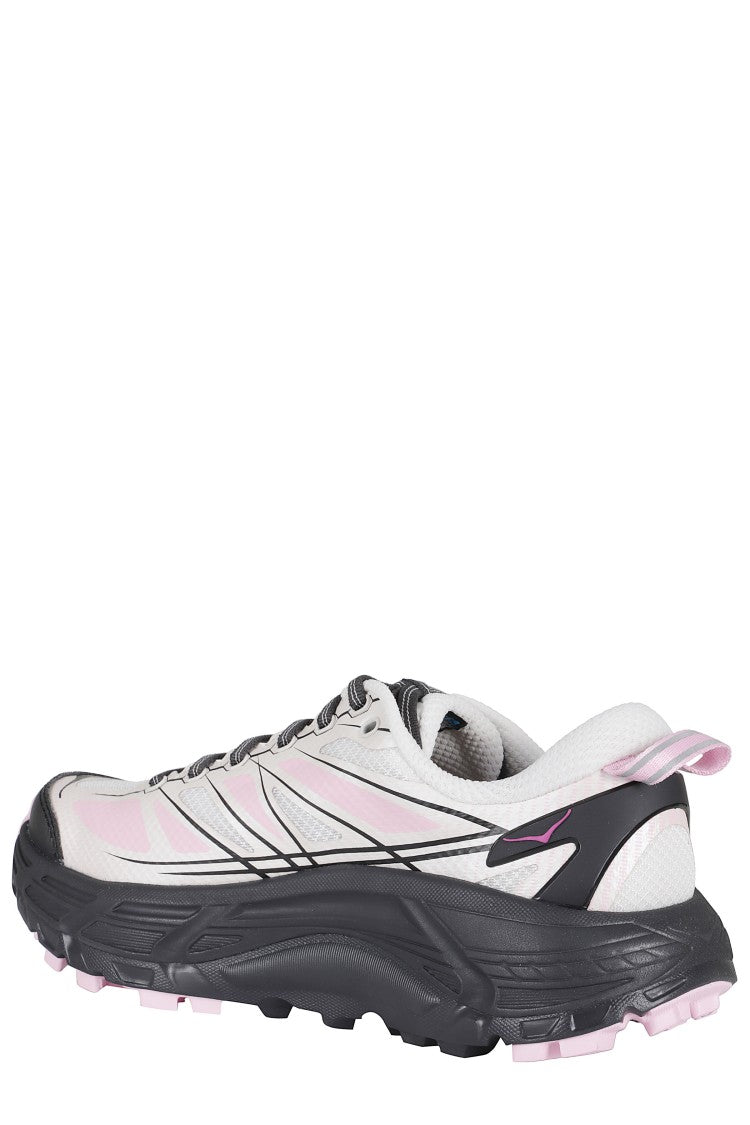 Hoka Pink And Black U Mafate Speed 2 Mesh Rubber Sneakers
