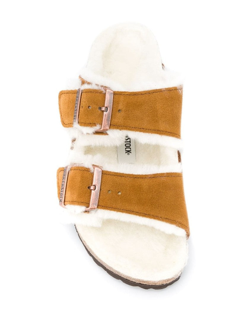 Birkenstock Faux Fur Lined Classic Sandals With Adjustable Buckles And Comfortable Footbed