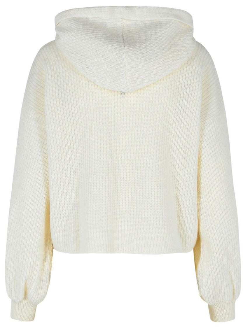 Msgm Cream Wool Blend Sweater