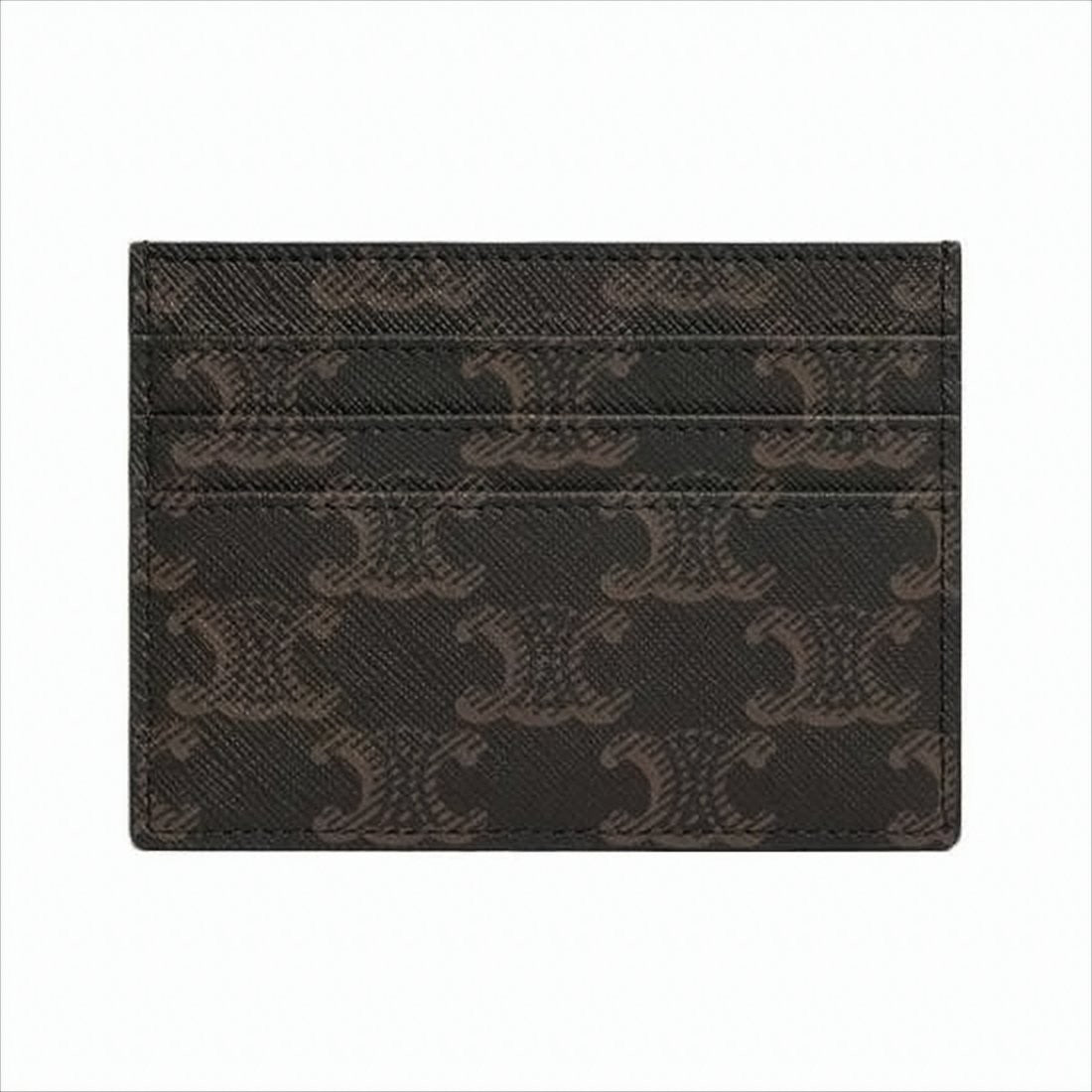 Celine Compact Textured Canvas Card Wallet