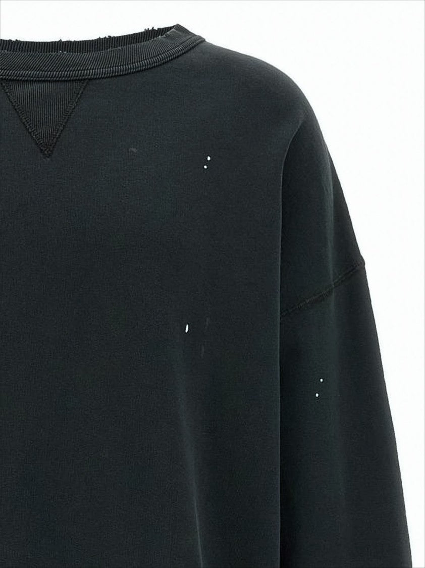 Maison Margiela Long-Sleeve Relaxed-Fit Cotton Top With Artisan Detailing
