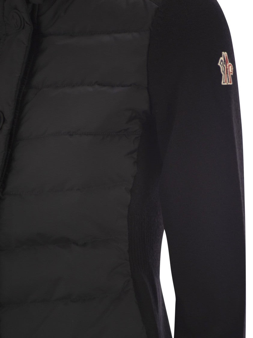 Moncler Grenoble Padded Wool Cardigan