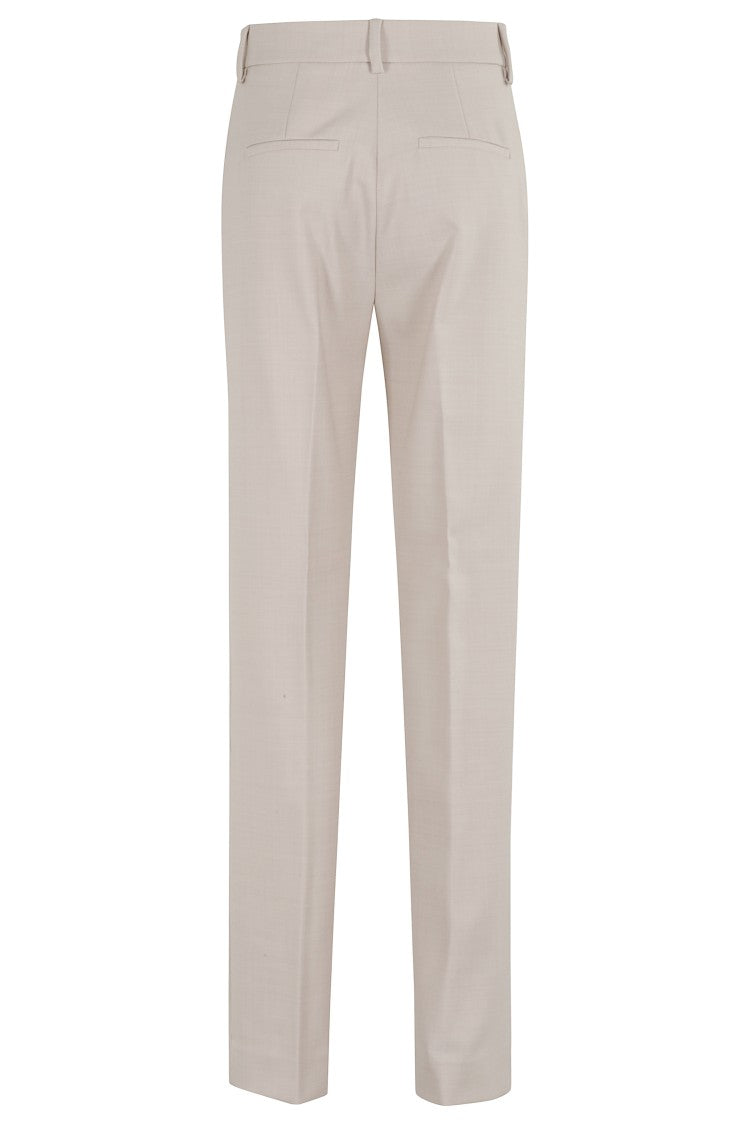 Antonelli Tailored Nude Trousers With Structured Design