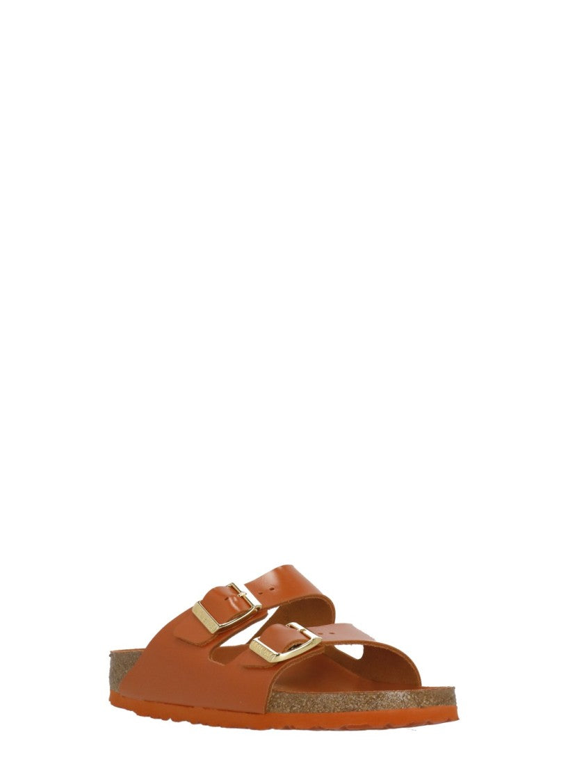 Birkenstock Orange Arizona Buckle Leather Sandals