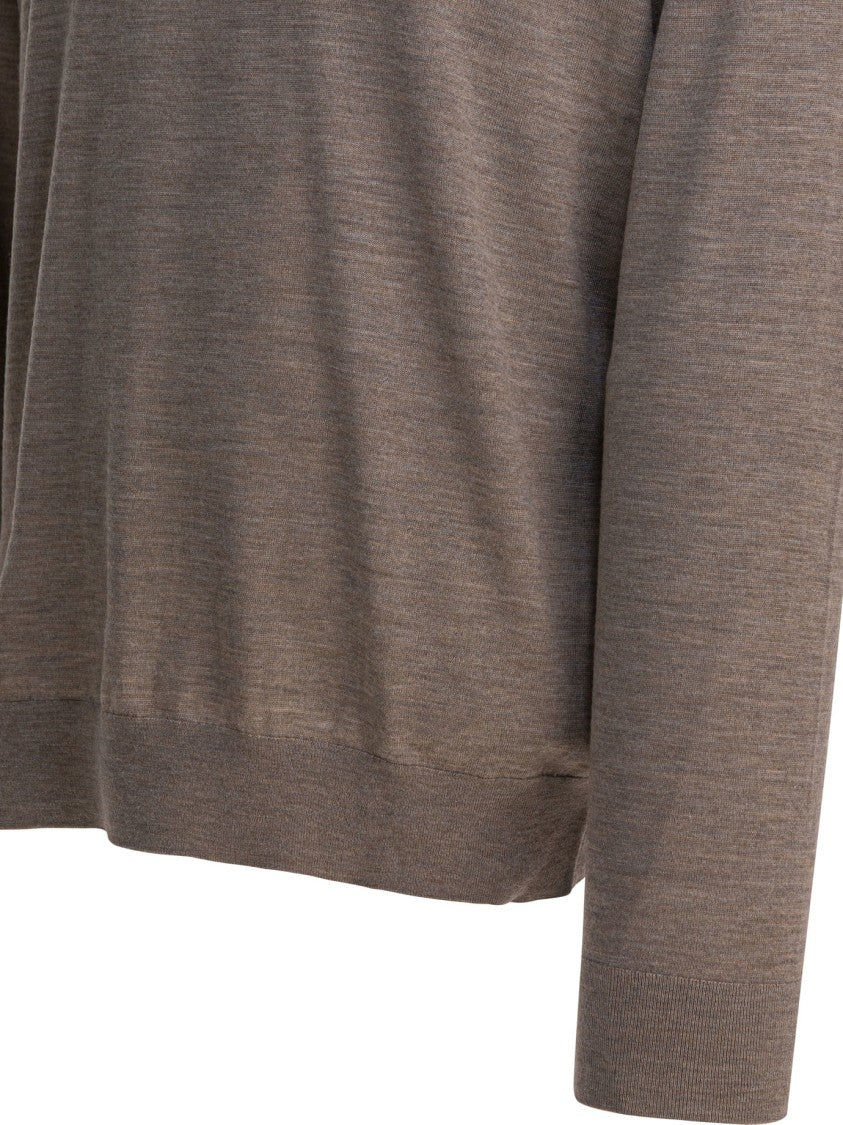 Vince Merino Wool And Cashmere Long-Sleeved Polo Shirt