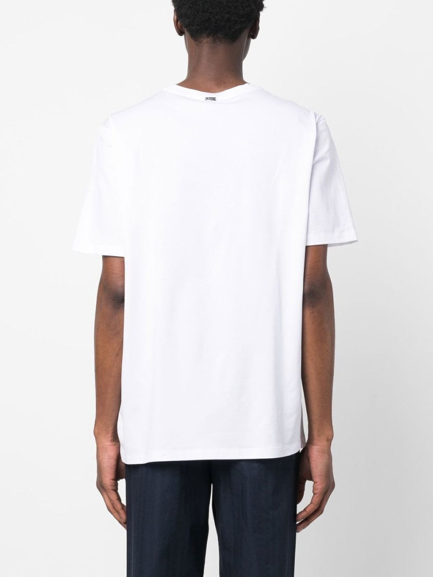 Herno White Stretch-Cotton Logo T-Shirt
