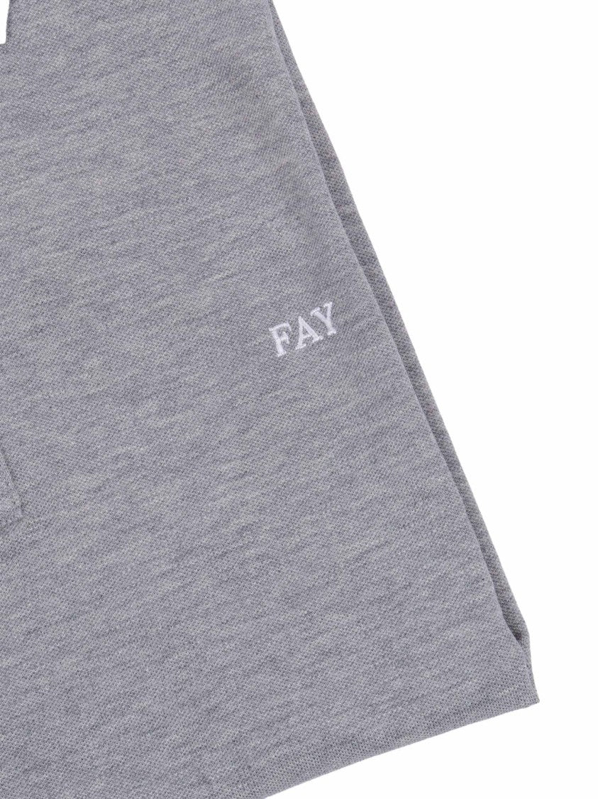 Fay Striped Textured Piquet Polo Shirt