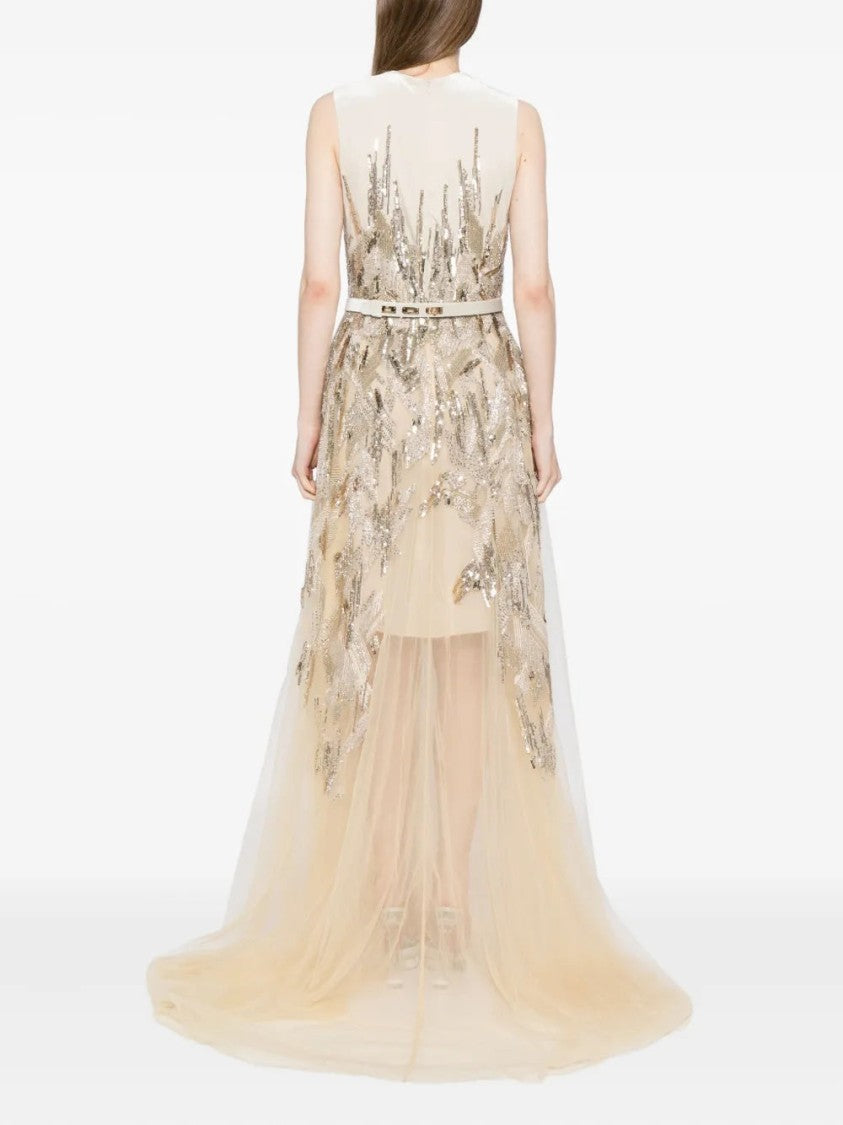 Saiid Kobeisy Velvet Embroidered Dress
