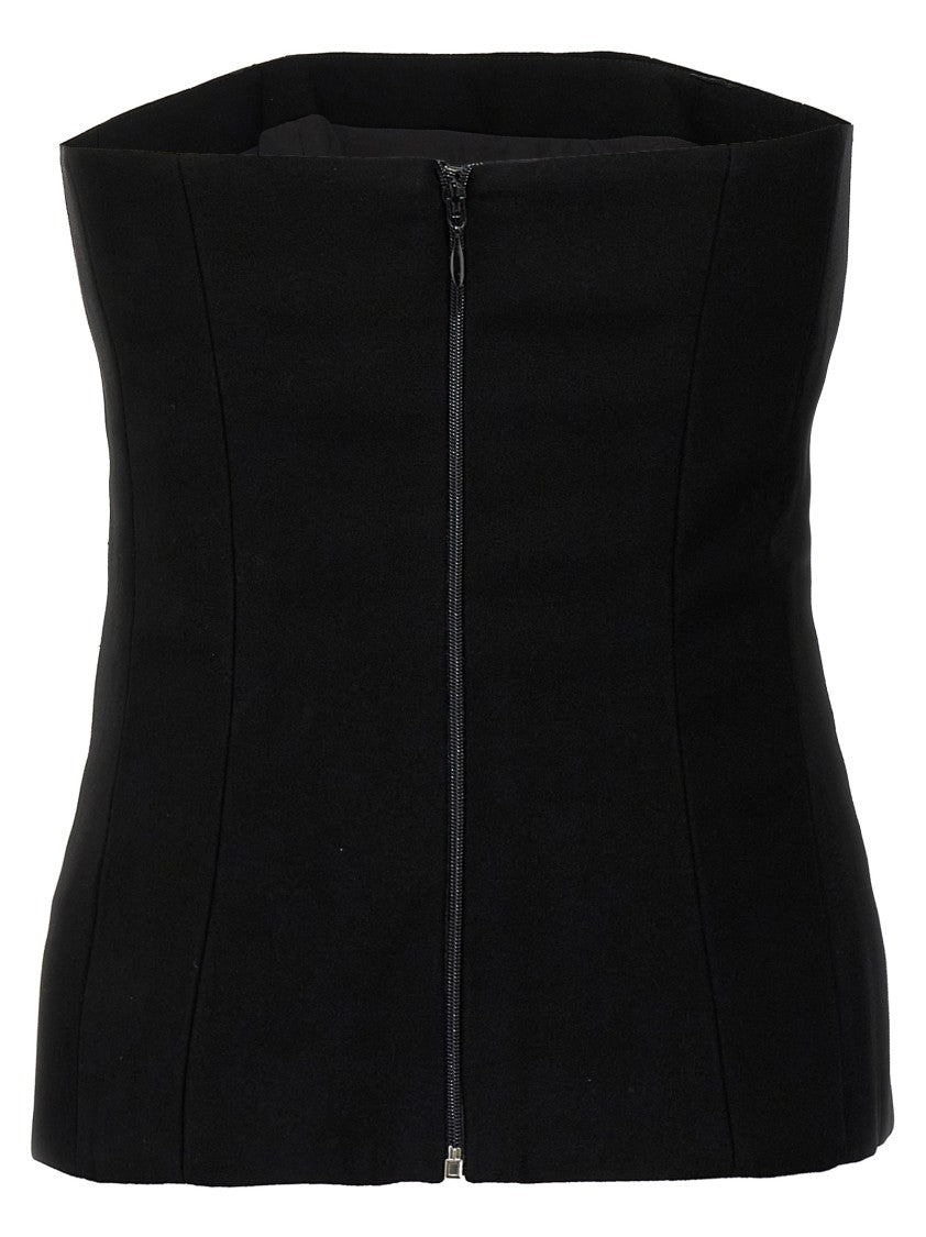 Mônot Strapless Fitted Corset Top With Structured Splints