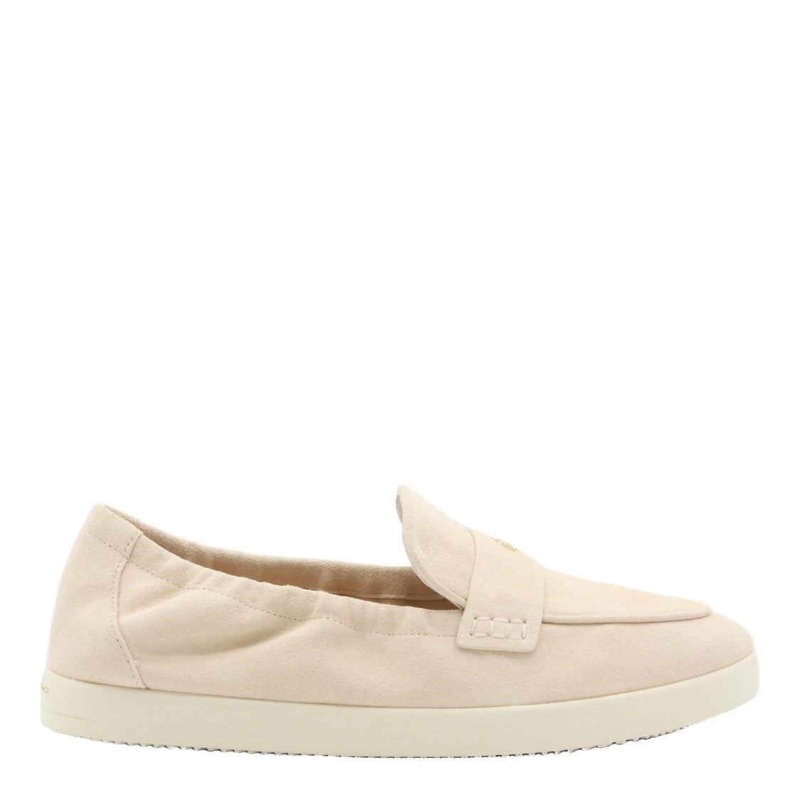Tory Burch Suede Moccasin-Inspired Flat Shoes With Metallic Accent