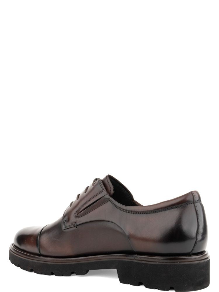 Alberto Gozzi Brown Closed Cap Toe Leather Formal Shoes