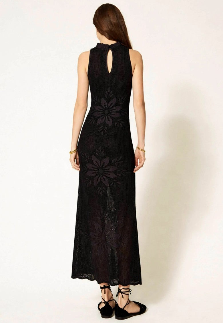 Twin-Set Maxi Dress With Floral Lace Patterns
