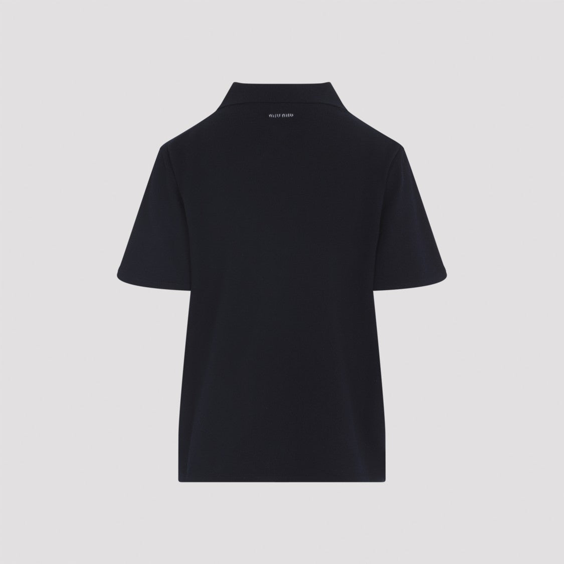 Miu Miu Diagonal Zip Fastening Cashmere Polo Top