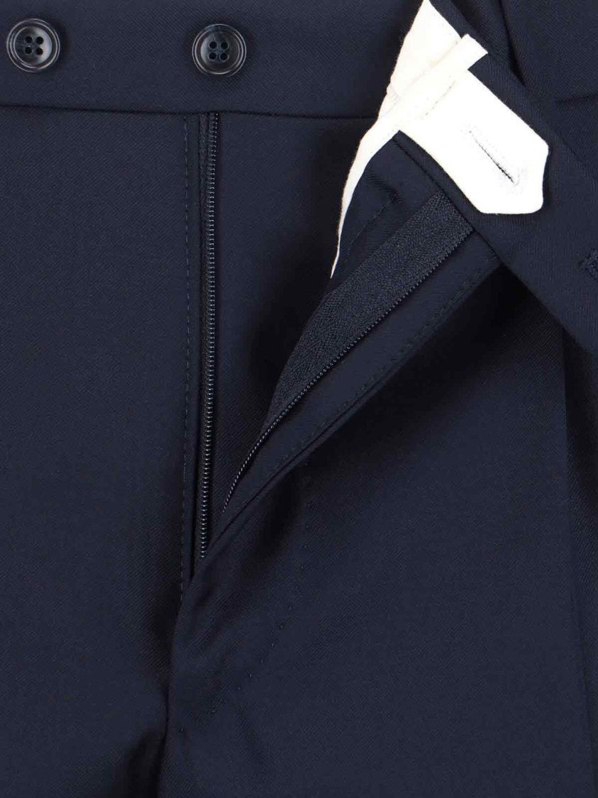 Tagliatore Vesuvio Tailored Blue Virgin Wool Suit