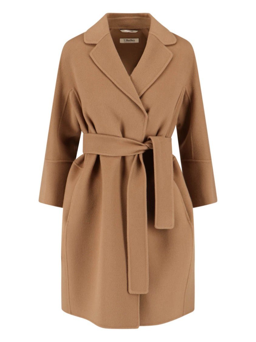 Max Mara Short Virgin Wool Coat With Classic Lapel