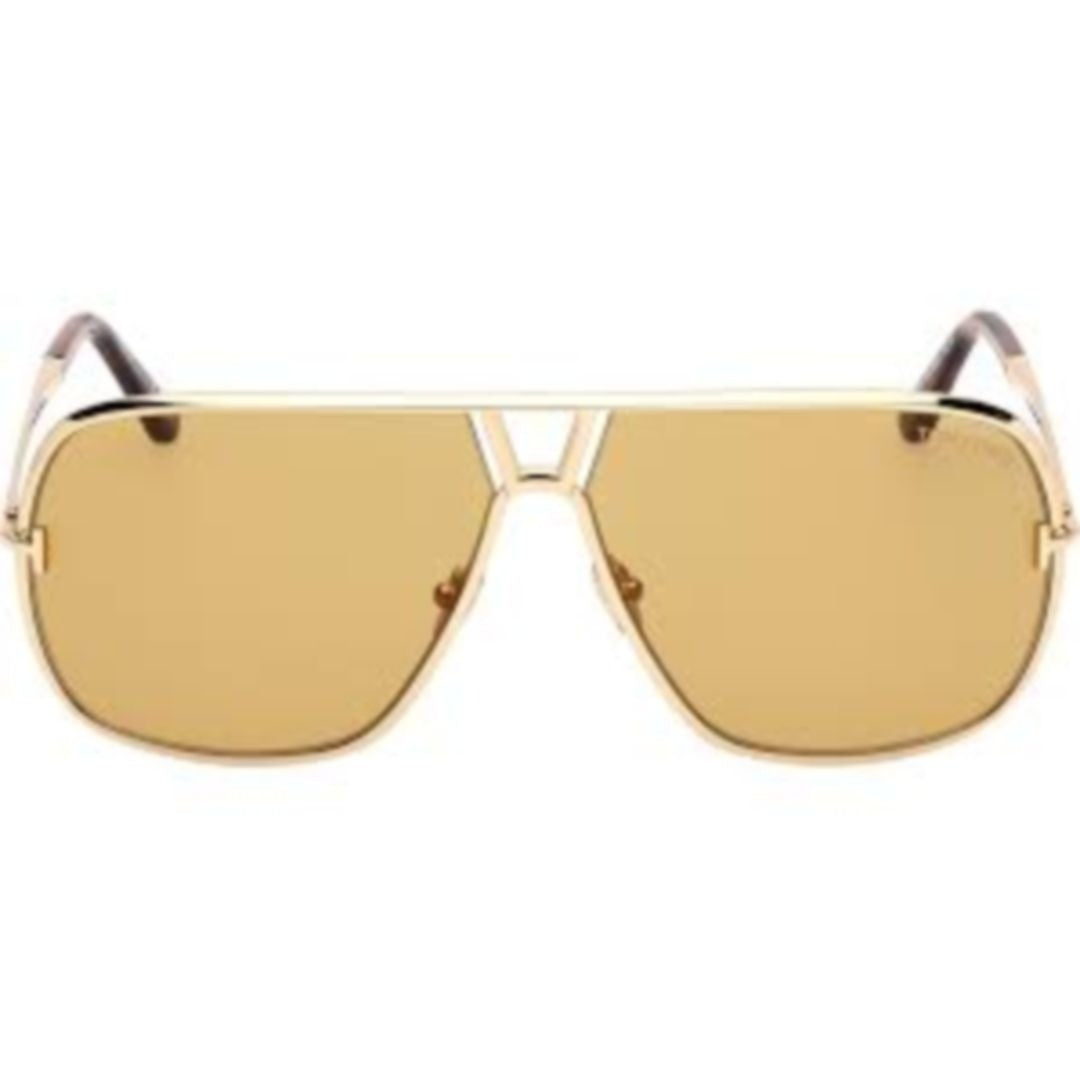 Tom Ford Ft1204 Rectangular Amber-Tinted Sunglasses