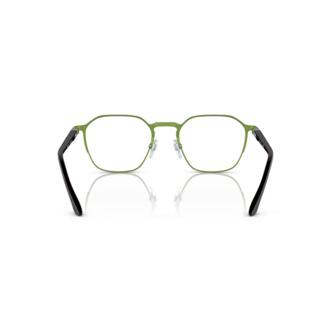 Starck 2076 Vista Geometric Olive Green Metal Frame Eyeglasses